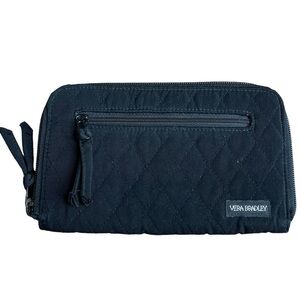 Vera Bradley quilted zip wallet black
